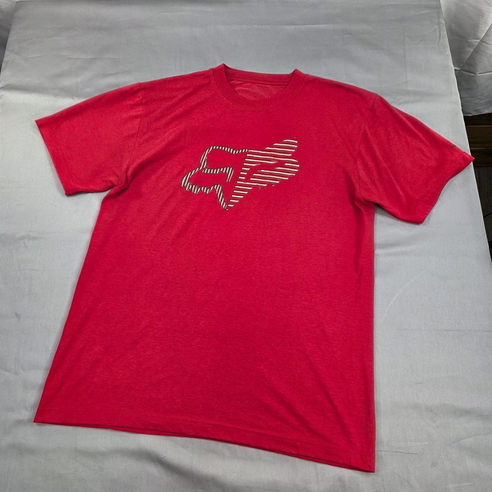 Fox Racing Foxtech Red Graphic Logo Short‎ Sleeve T-Shirt Mens